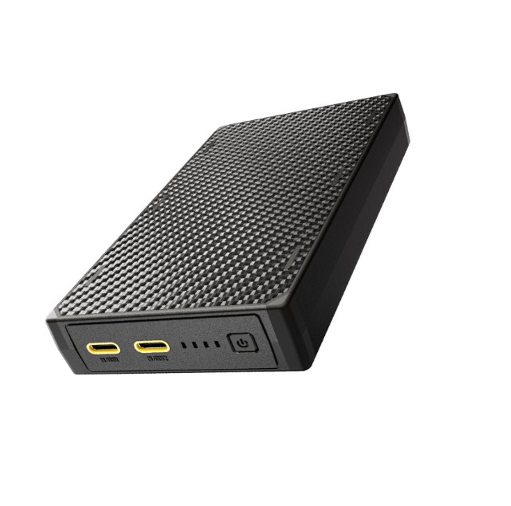 Nitecore NB20000 Gen3 Powerbank 20000mAh, 3A – 2 USB-C-porttia sekä 1 USB-C–USB-A-sovitin