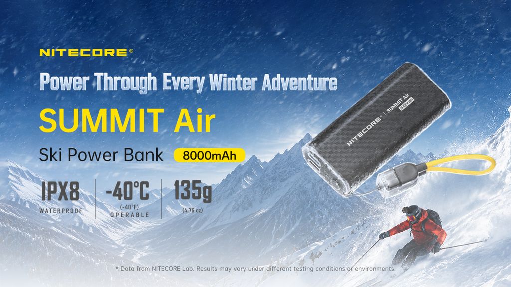 Nitecore SUMMIT Air Powerbank 8000 mAh 22,5 W IPX8