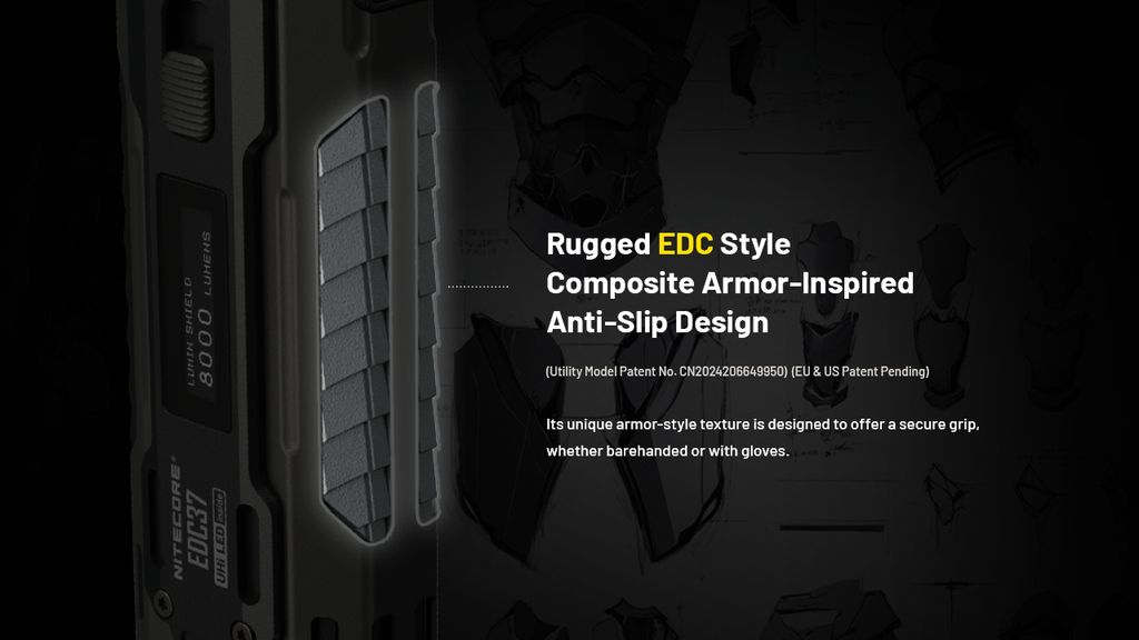 Nitecore EDC37 Ficklampa LED 8000Lm med USB-C laddport