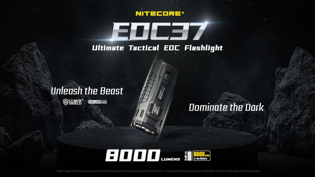 Nitecore EDC37 Ficklampa LED 8000Lm med USB-C laddport