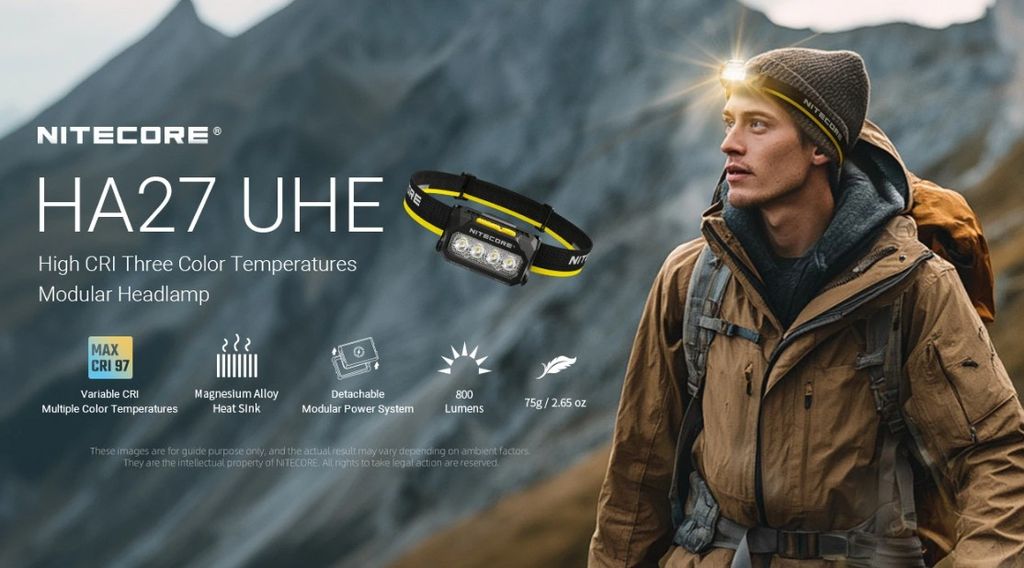 Nitecore HA27 UHE -otsalamppu 800lm