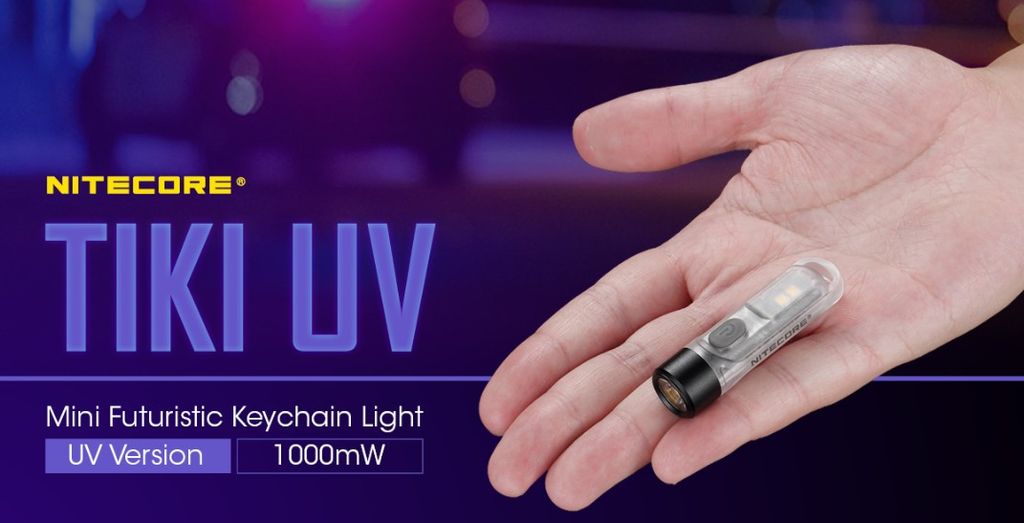 Nitecore TIKI UV Nyckelringsficklampa LED 70lm - Laddningsbar med USB-C