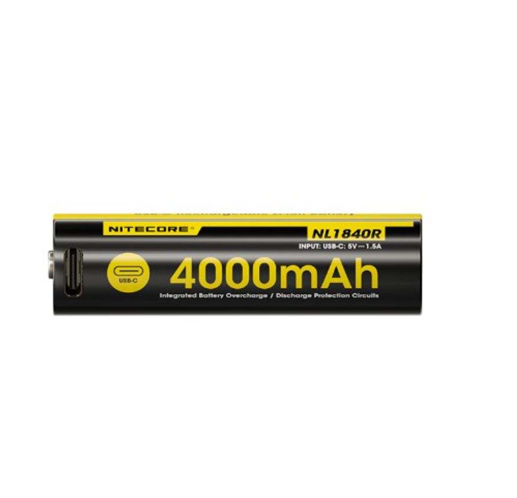 Nitecore NL1840R Li-ion 4000mAh 3,6V USB-C Laddningsbart 18650-batteri