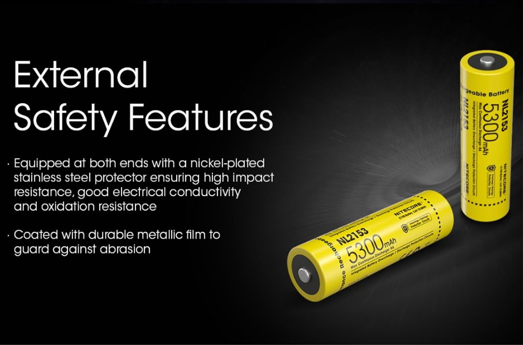 Nitecore NL2153 Li-ion 5300mAh 3,6V oppladbart 21700-batteri