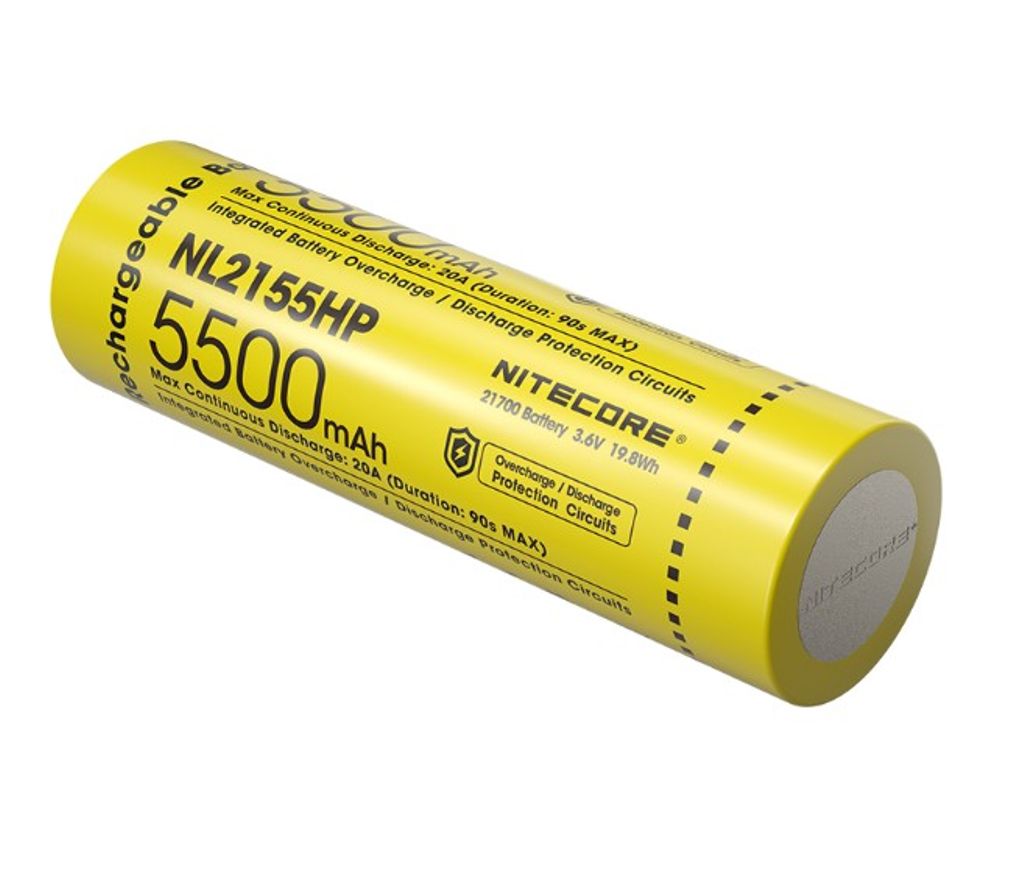 Nitecore NL2155HP Li-ion 5500mAh 3,6V genopladeligt 21700 batteri