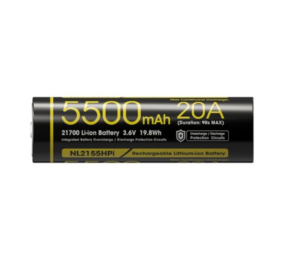 Nitecore NL2155HPi Li-ion 5500mAh 3,6V Laddningsbart 21700-batteri