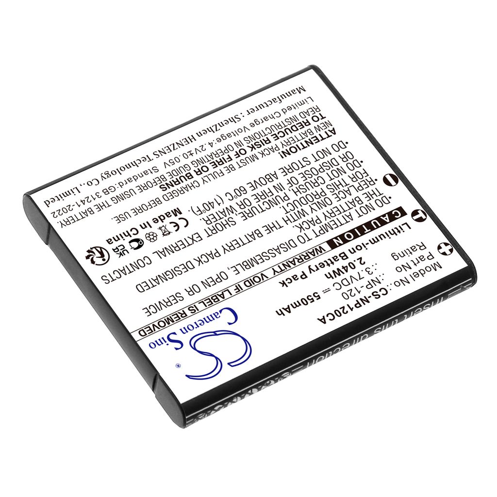 NP-120DBA für , 3,7V, 550mAh