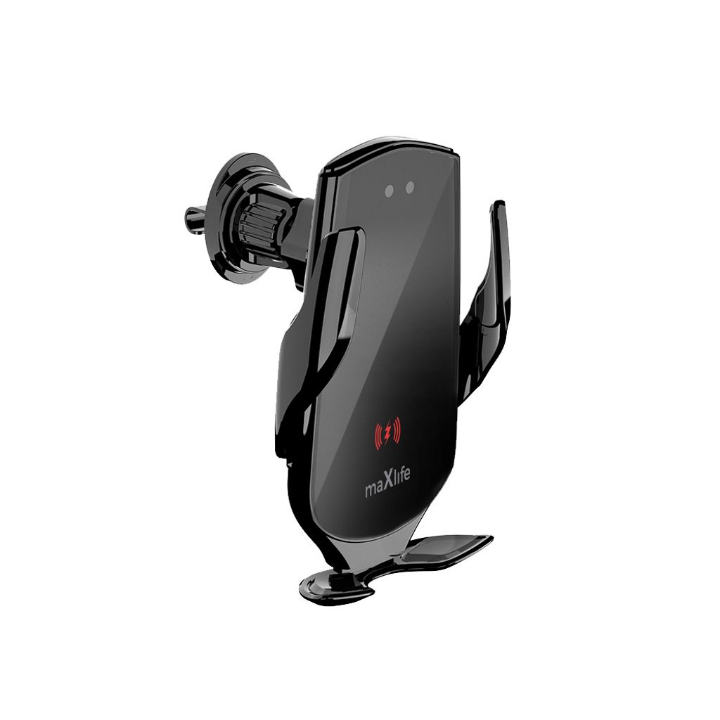 Maxlife MXCH-08 telefonhållare för luftventil – svart med trådlös laddning 15W