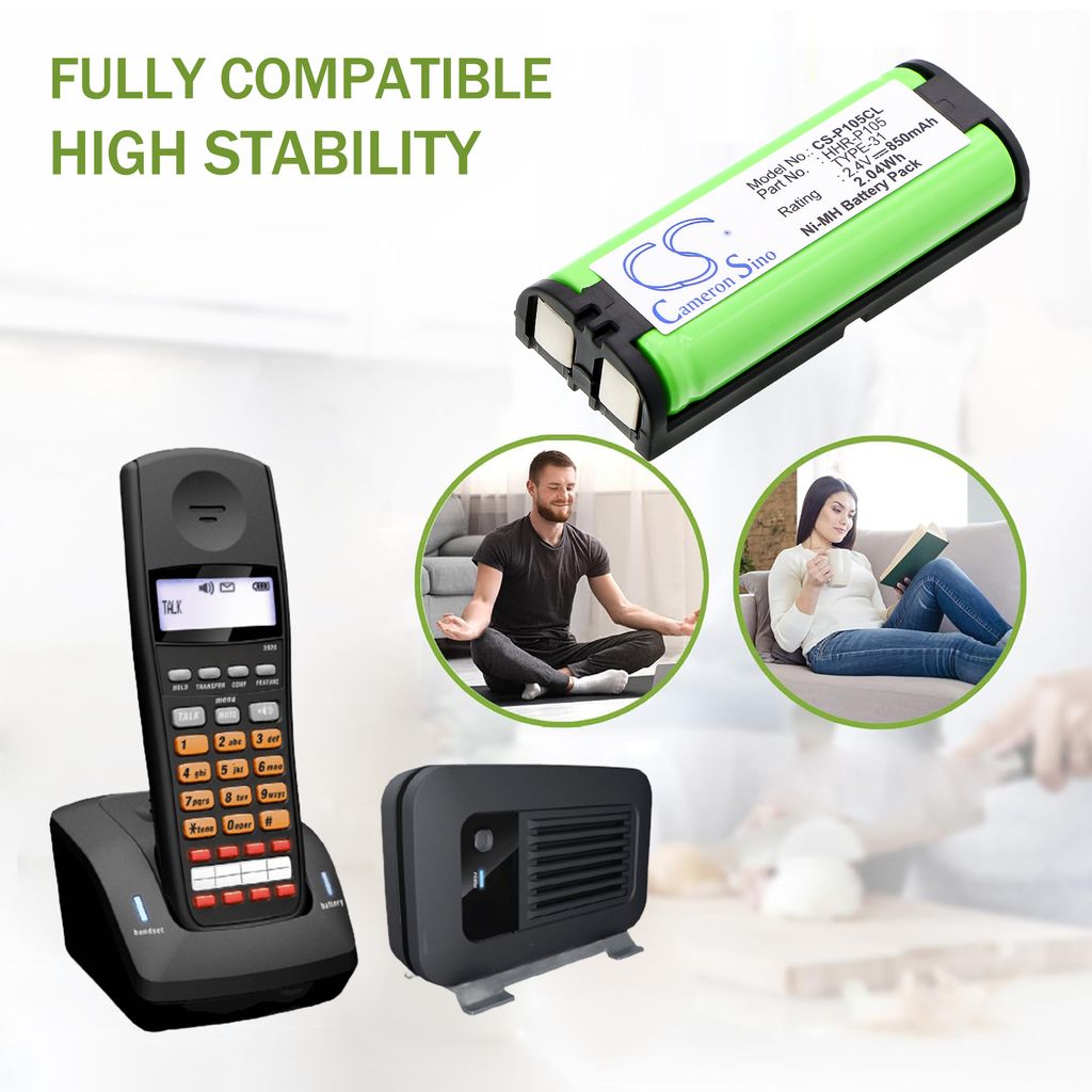 Panasonic KX-TG2432B, 2.4V, 850 mAh