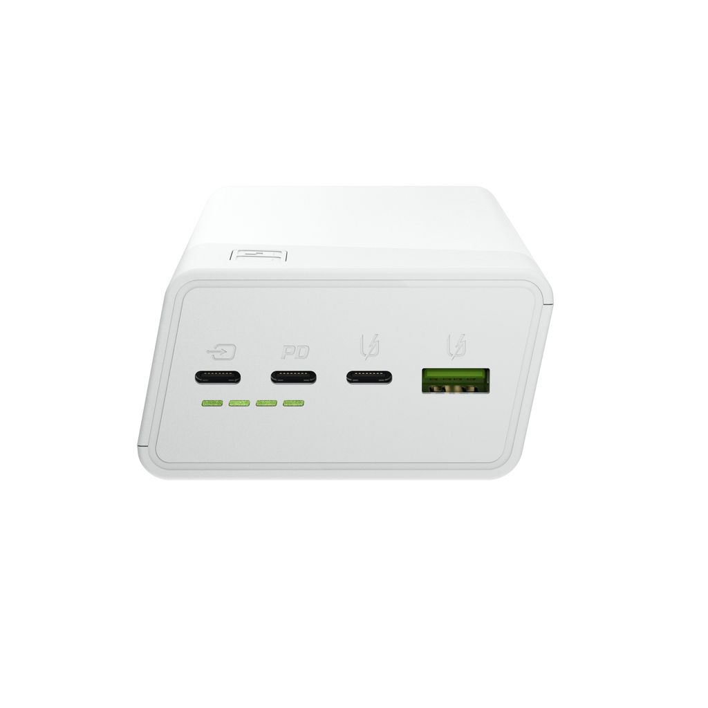 Greencell PowerPlay 30 Varavirtalähde 30000mAh, 22.5W, 3x USB-C / 1x USB-A - Valkoinen