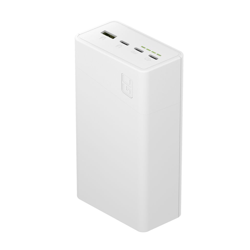 Greencell PowerPlay 30 Varavirtalähde 30000mAh, 22.5W, 3x USB-C / 1x USB-A - Valkoinen