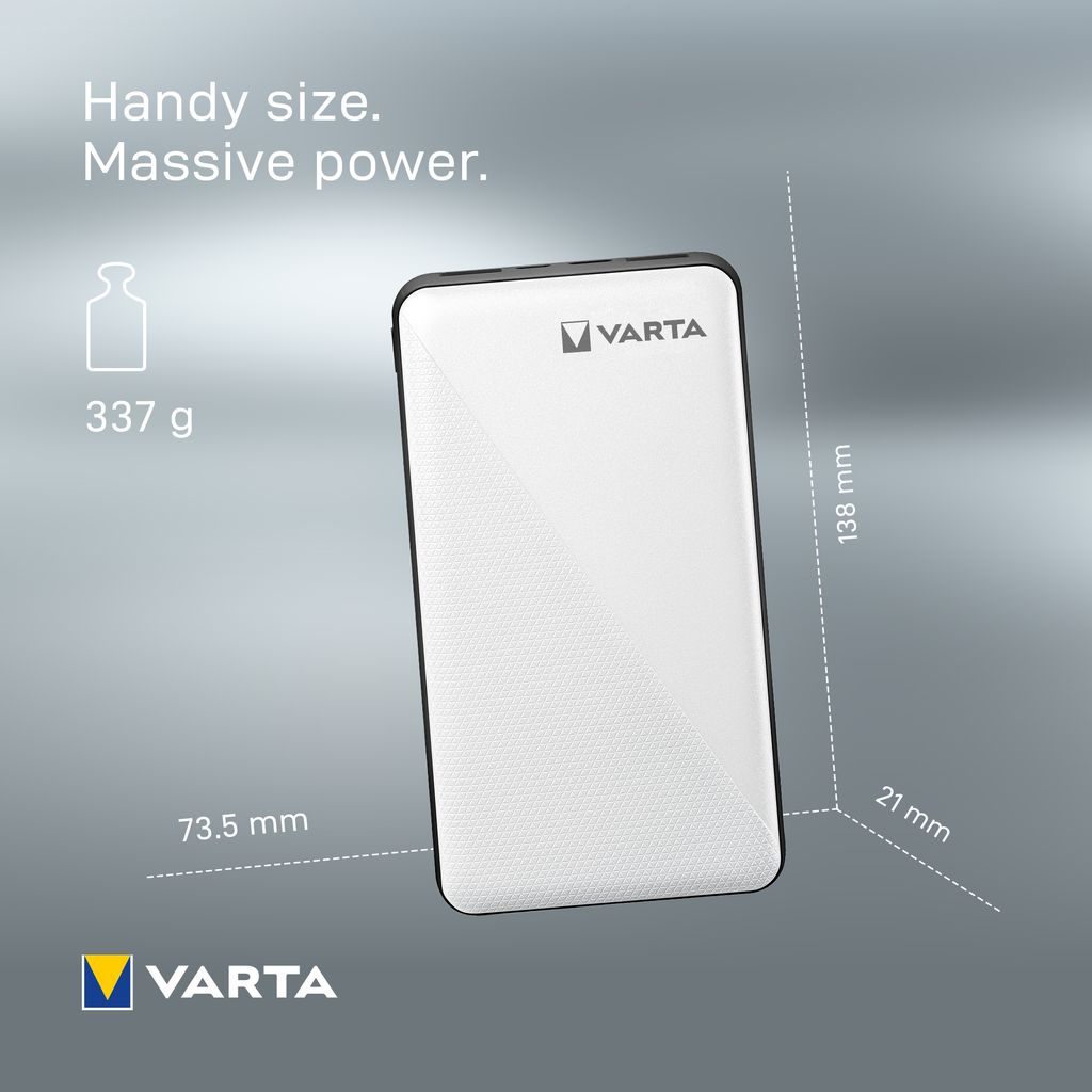 VARTA Energy Powerbank 15000mAh, 2x USB, 1x USB-C