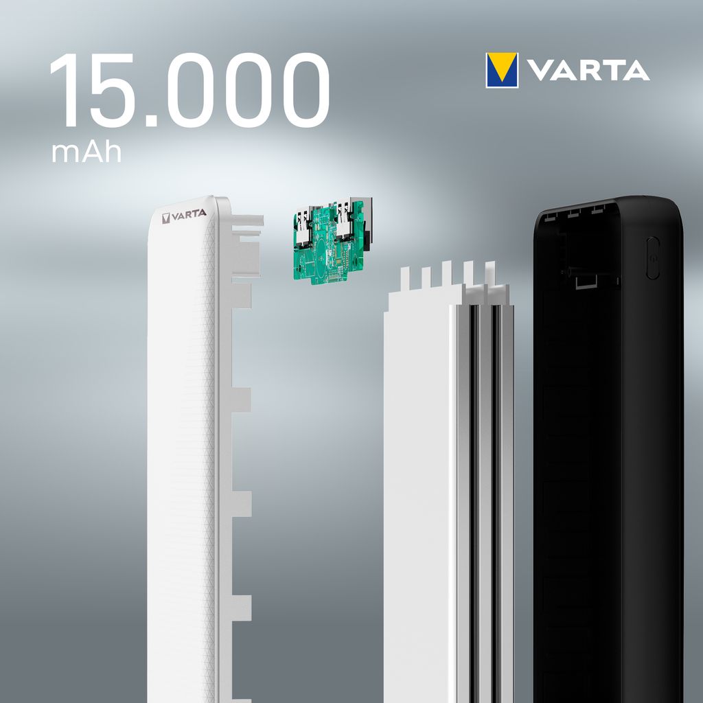 VARTA Energy Powerbank 15000mAh, 2x USB, 1x USB-C
