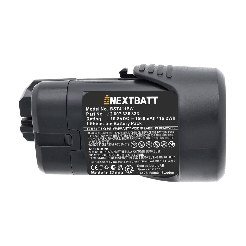 BAT413 för Bosch, 10,8V, 1500mAh