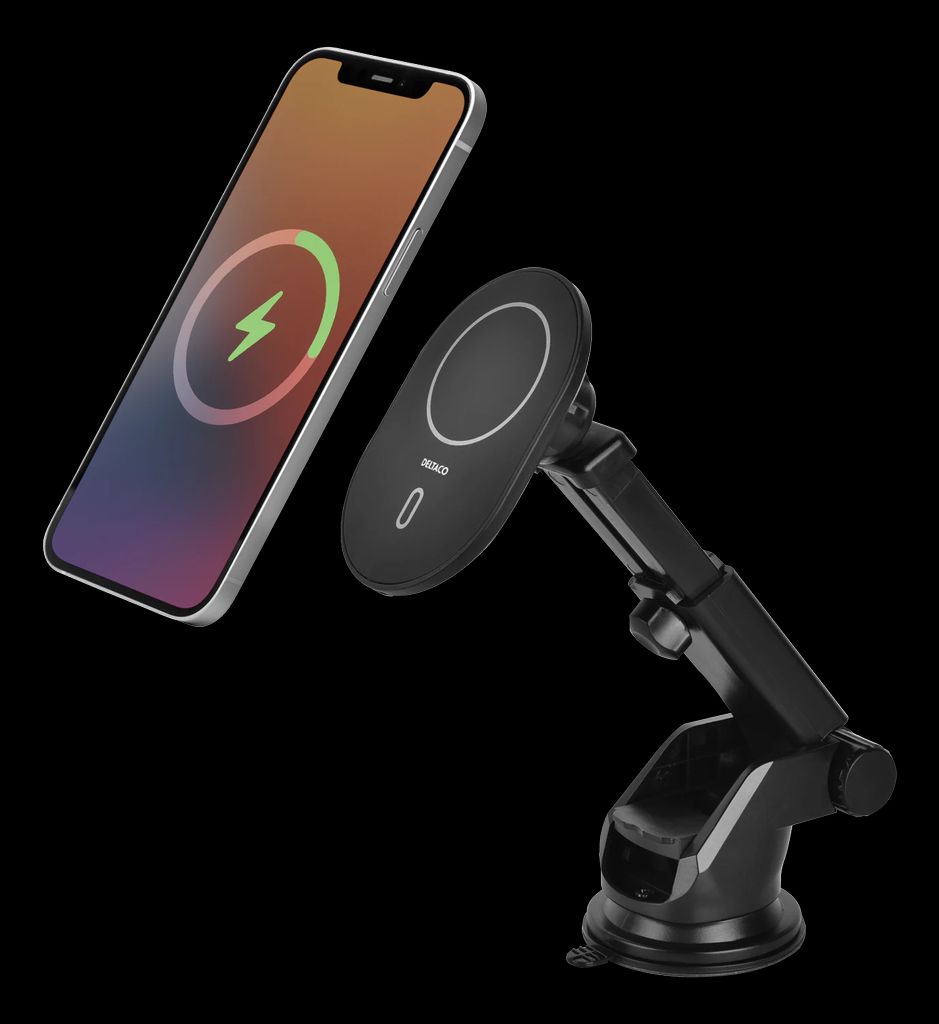 Wireless car charger, magnet – Svart