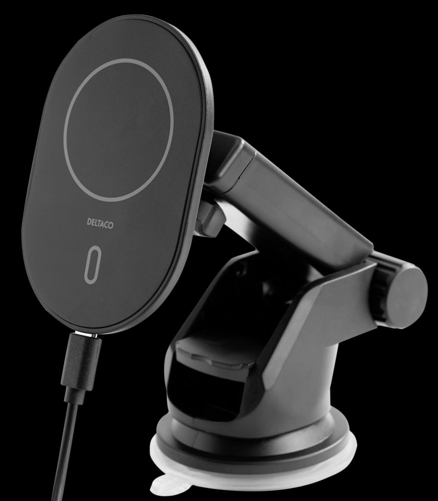 Wireless car charger, magnet – Svart