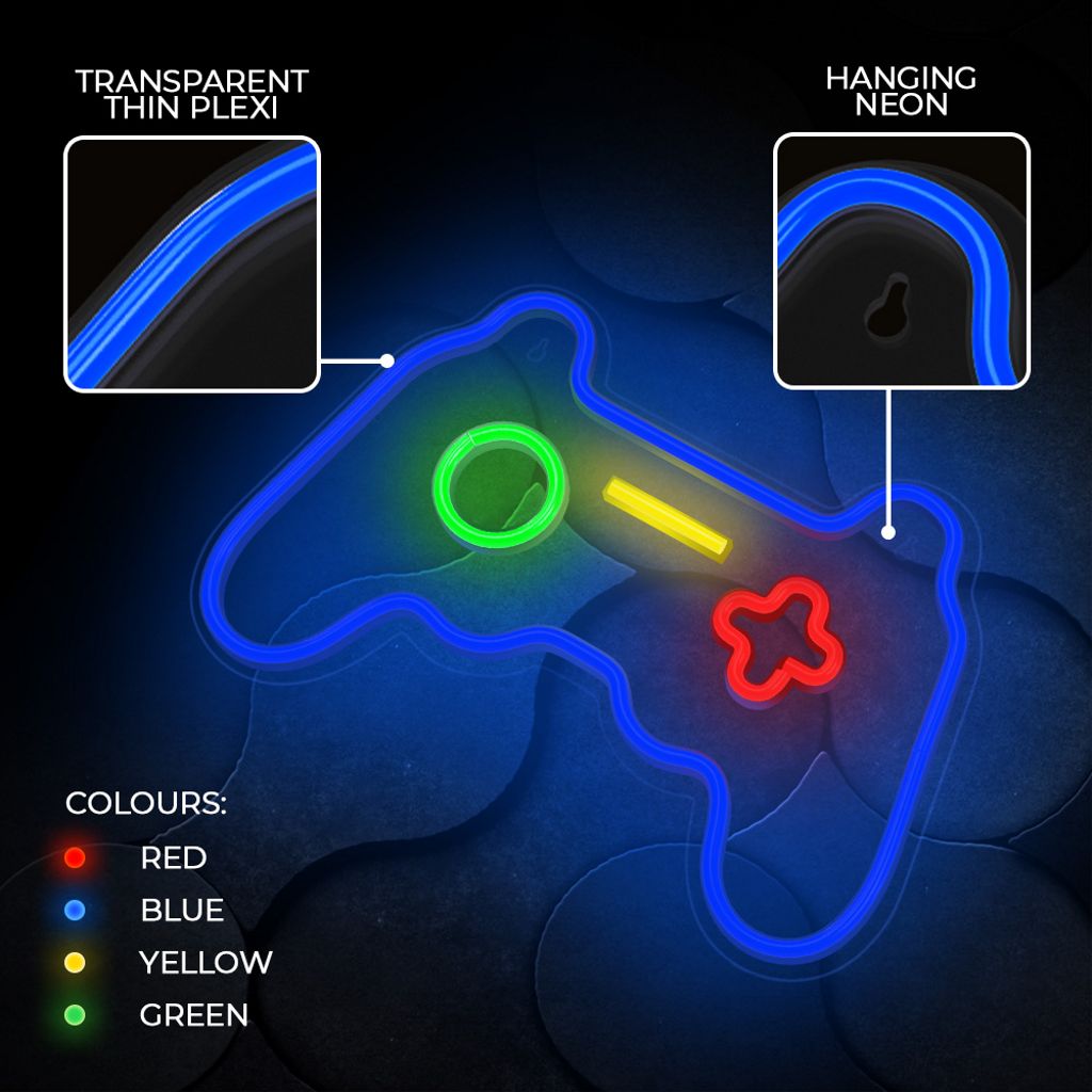 Forever Light Neon PLEXI LED-spillkontroller dekorativ belysning – flerfarget