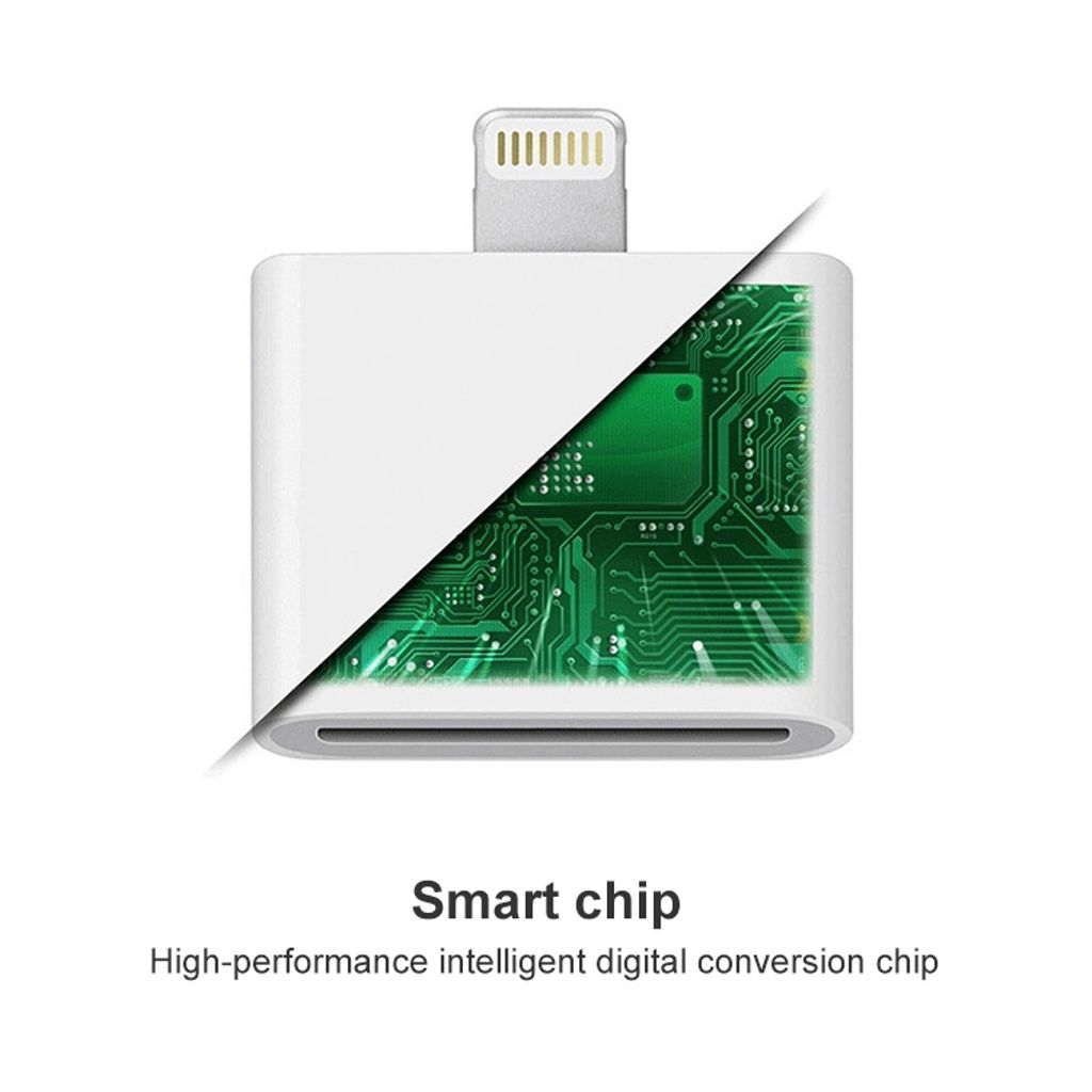 iPhone 8 pins til 30 pins Adapter - Hvit
