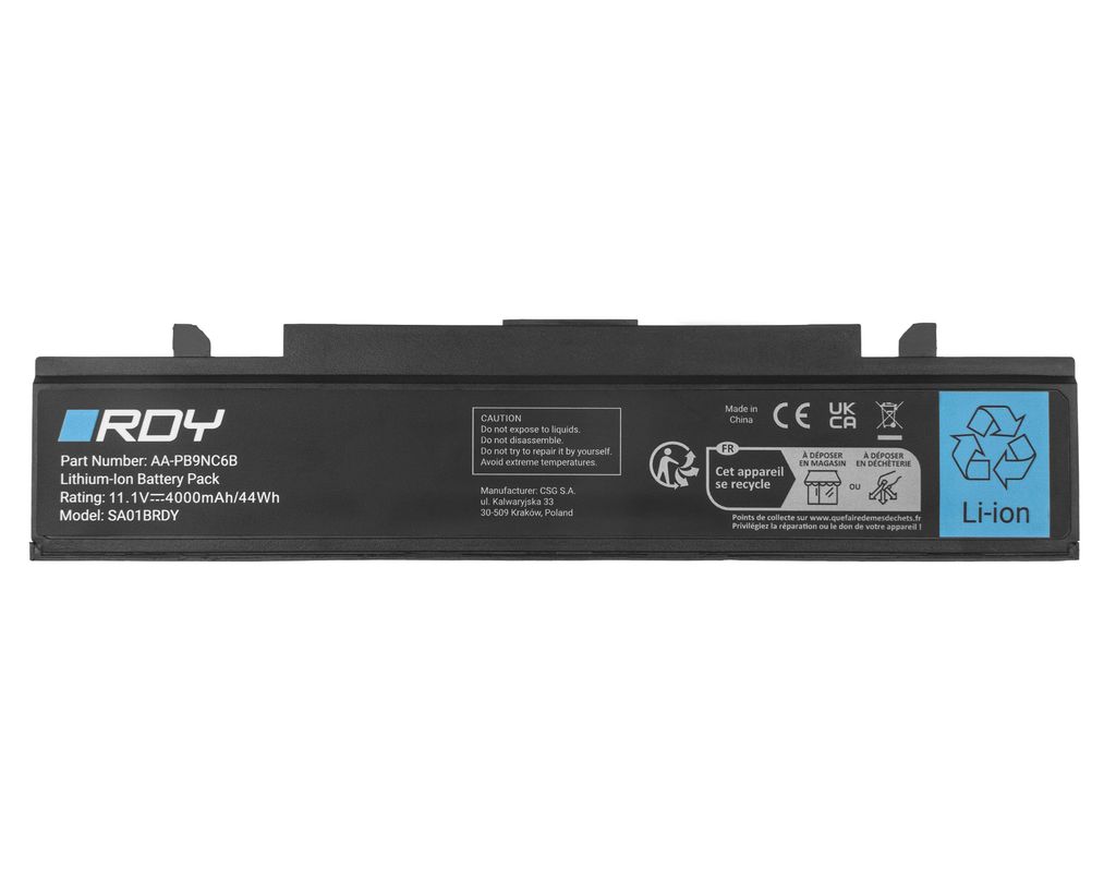 RDY-batteri AA-PB9NC6B AA-PB9NS6B til Samsung R519 R522 R530 R540 R580 osv.