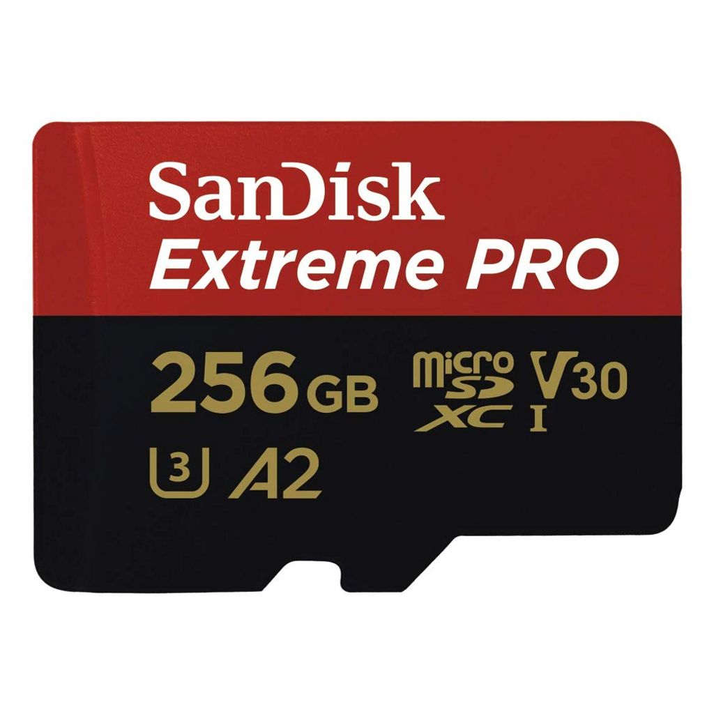 SanDisk Ultra Micro SDXC klasse 10 UHS-I, 256 GB med SD-adapter