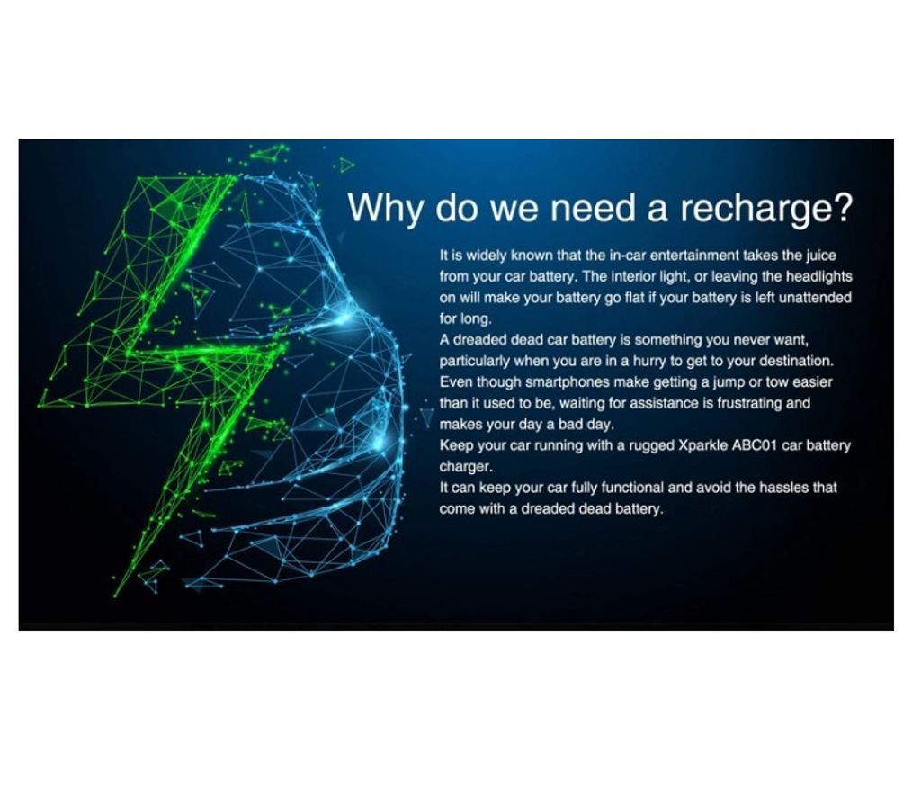 Xparkle ABC01 12 V:n akkulaturi, automaattinen - 230 VAC