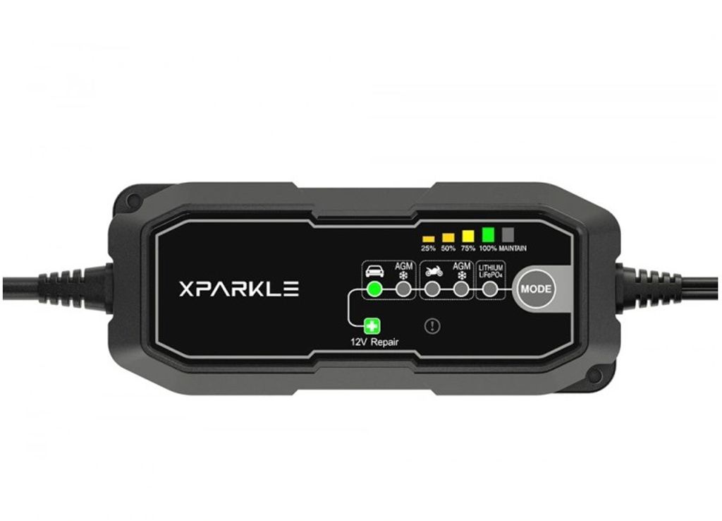 Xparkle ABC01 12 V:n akkulaturi, automaattinen - 230 VAC