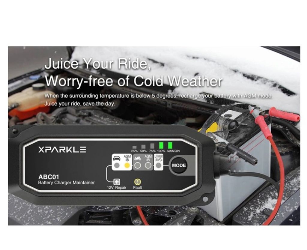 Xparkle ABC01 12 V:n akkulaturi, automaattinen - 230 VAC