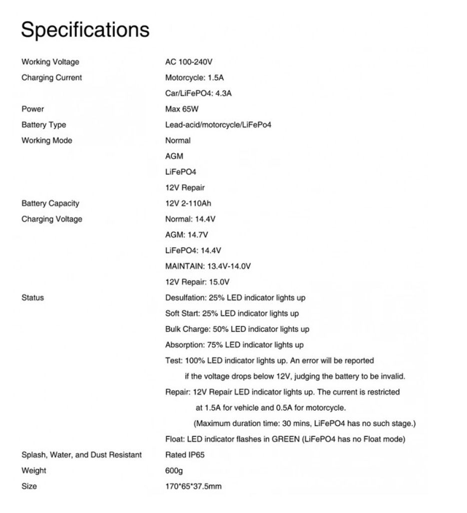Xparkle ABC01 12 V:n akkulaturi, automaattinen - 230 VAC