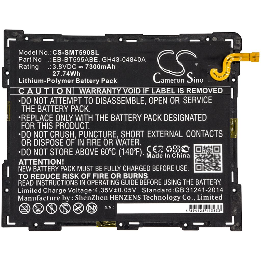 GH43-04840A för Samsung, 3.8V, 7300 mAh