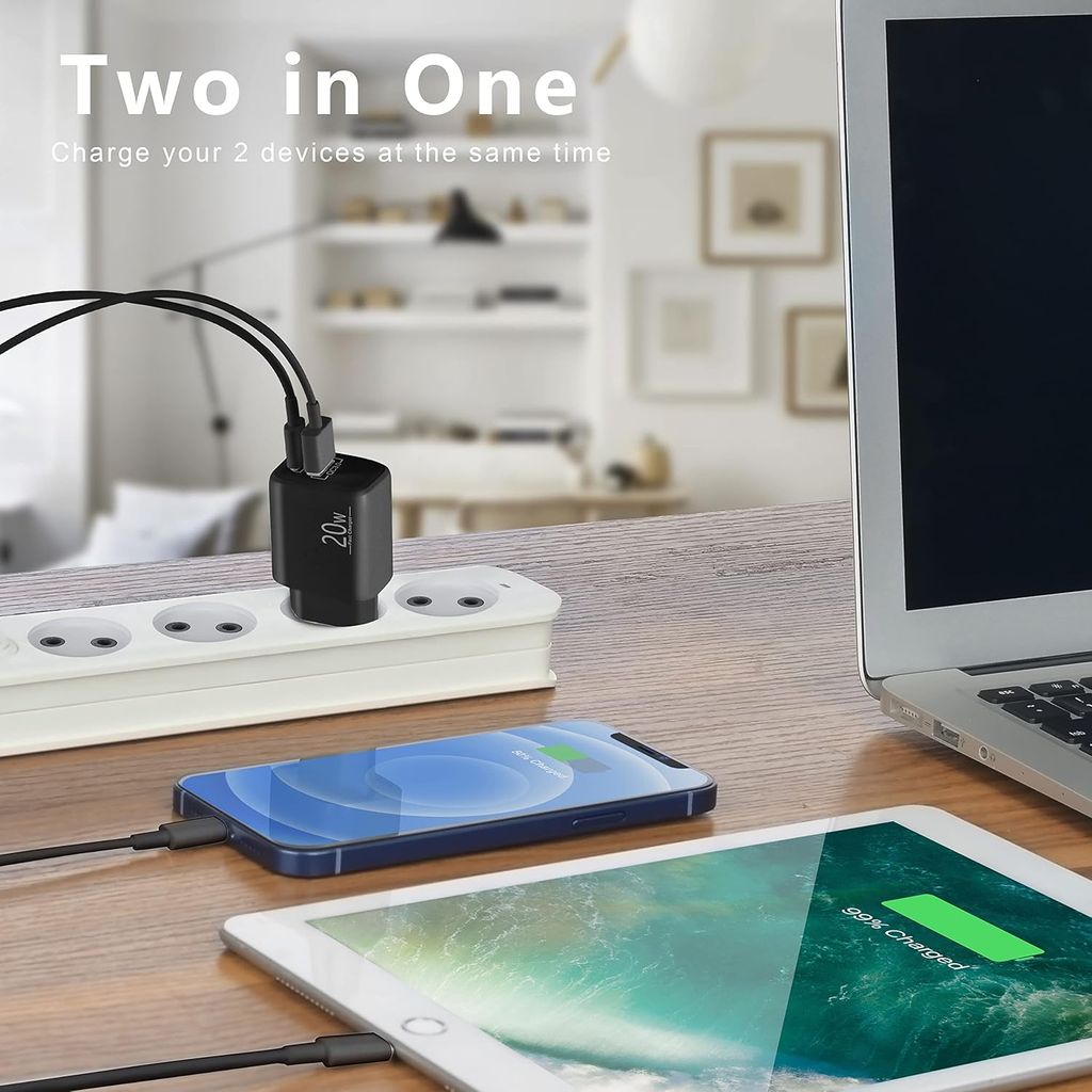 SiGN Pikalaturi USB ja USB-C, PD ja Q.C3.0, 3A, 20W – Musta