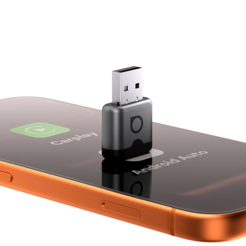 Ottocast Mini Aura 2026 trådlös CarPlay / Android Auto adapter - Silver
