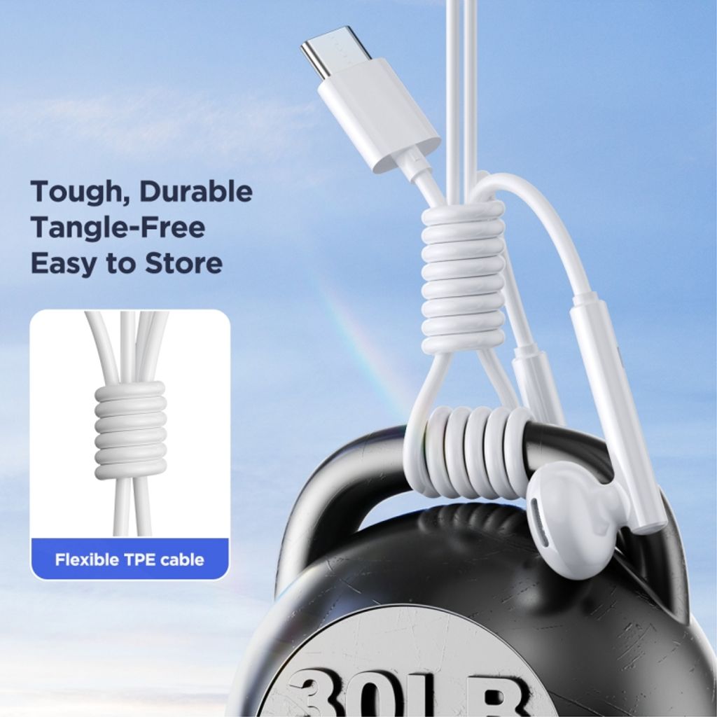 SiGN Samsung Galaxy S26 -kuulokkeet USB-C puoliksi korvanapit langallisesti - valkoinen