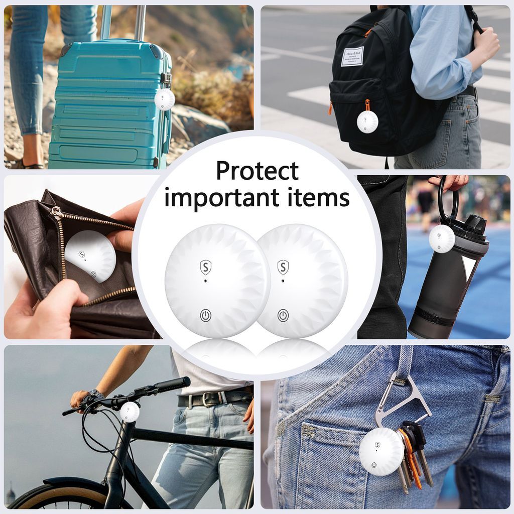SiGN Location Finder Smart Tag Bluetooth-tracker med fodral och nyckelring – vit