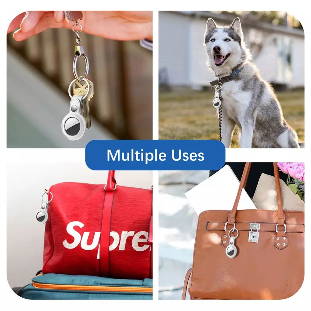 SiGN Location Finder Smart Tag Bluetooth-tracker med fodral och nyckelring – vit