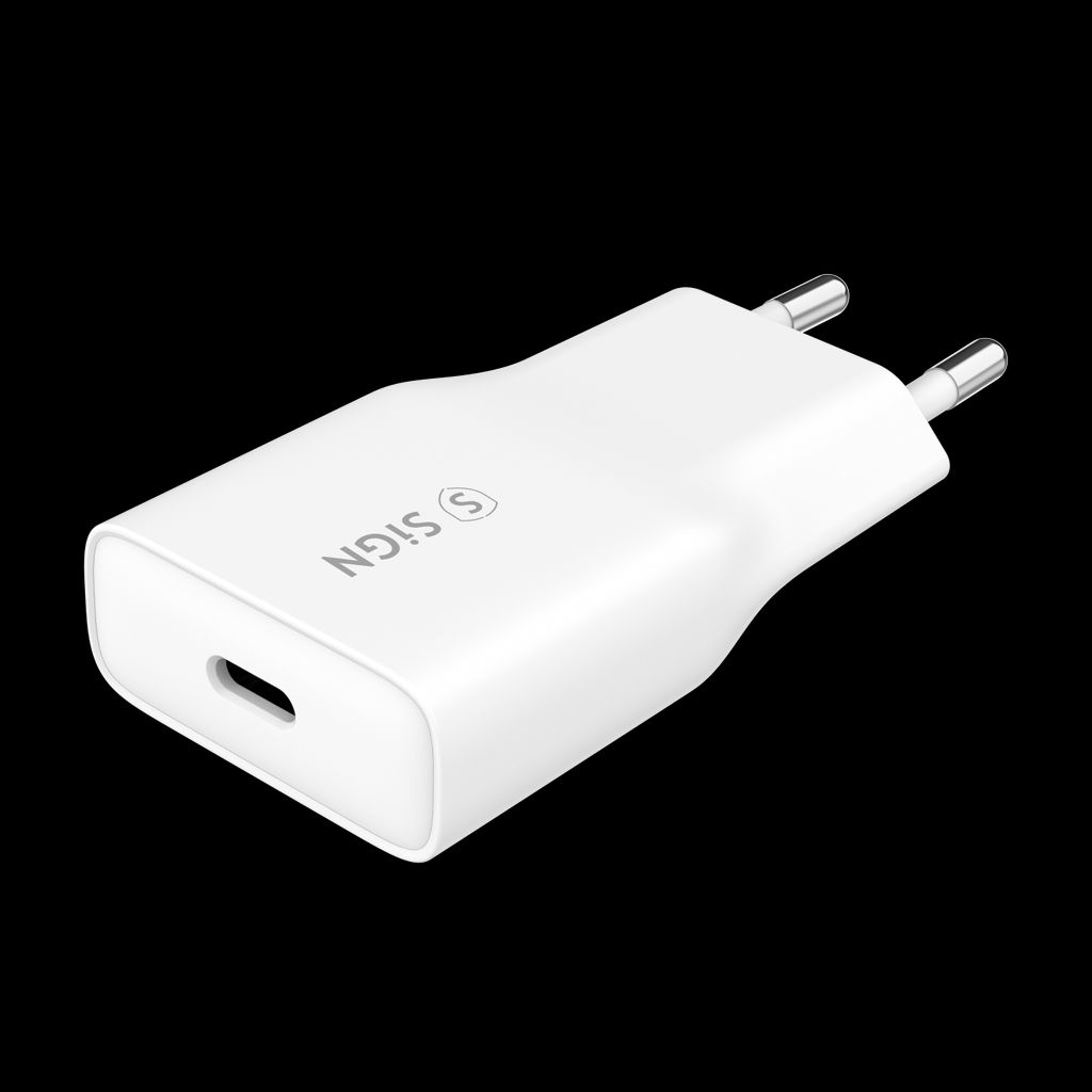 SiGN GaN Pikalaturi USB-C PD & Q.C3.0 20W – Valkoinen