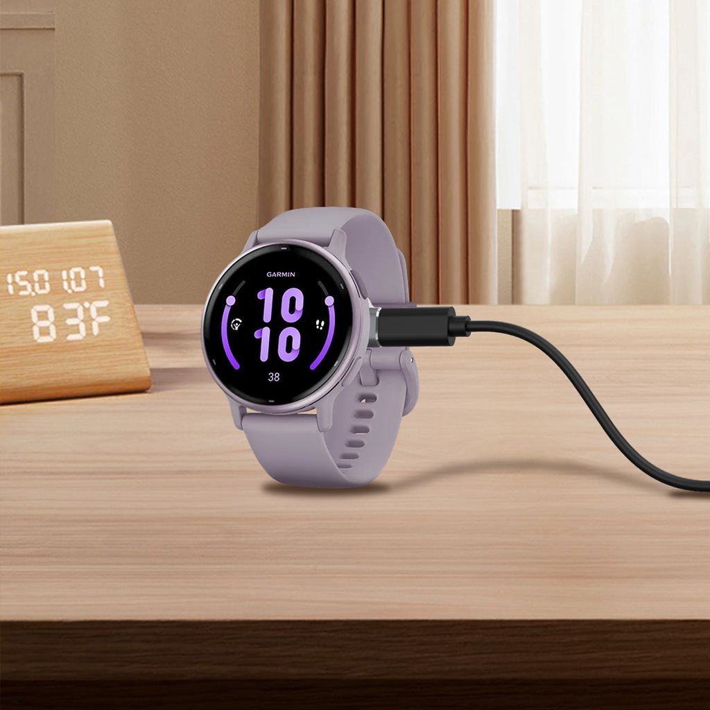 SiGN USB-C laddningskabeladapter & Snabbladdare 20W för Garmin Smartwatch - Svart