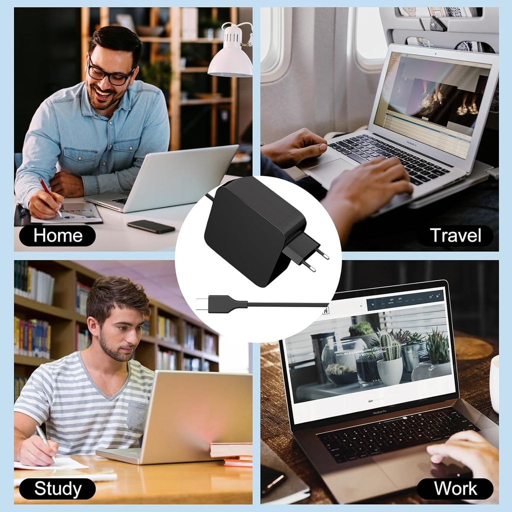 Tehokas 65 W:n USB-C-laturi Samsung Galaxy Bookille – PD 3.0 -pikalataus