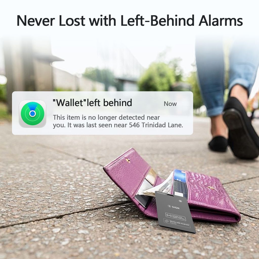 SiGN Ultra Slim posisjonsfinner Bluetooth-sporing for lommebok-smartkort – svart (3-pakning)