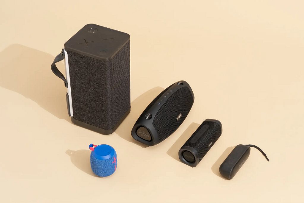 Étui De Transport Rigide Levigo Pour Enceinte Anker SoundCore 2 - En EVA, Avec Sangle Et Poche Filet