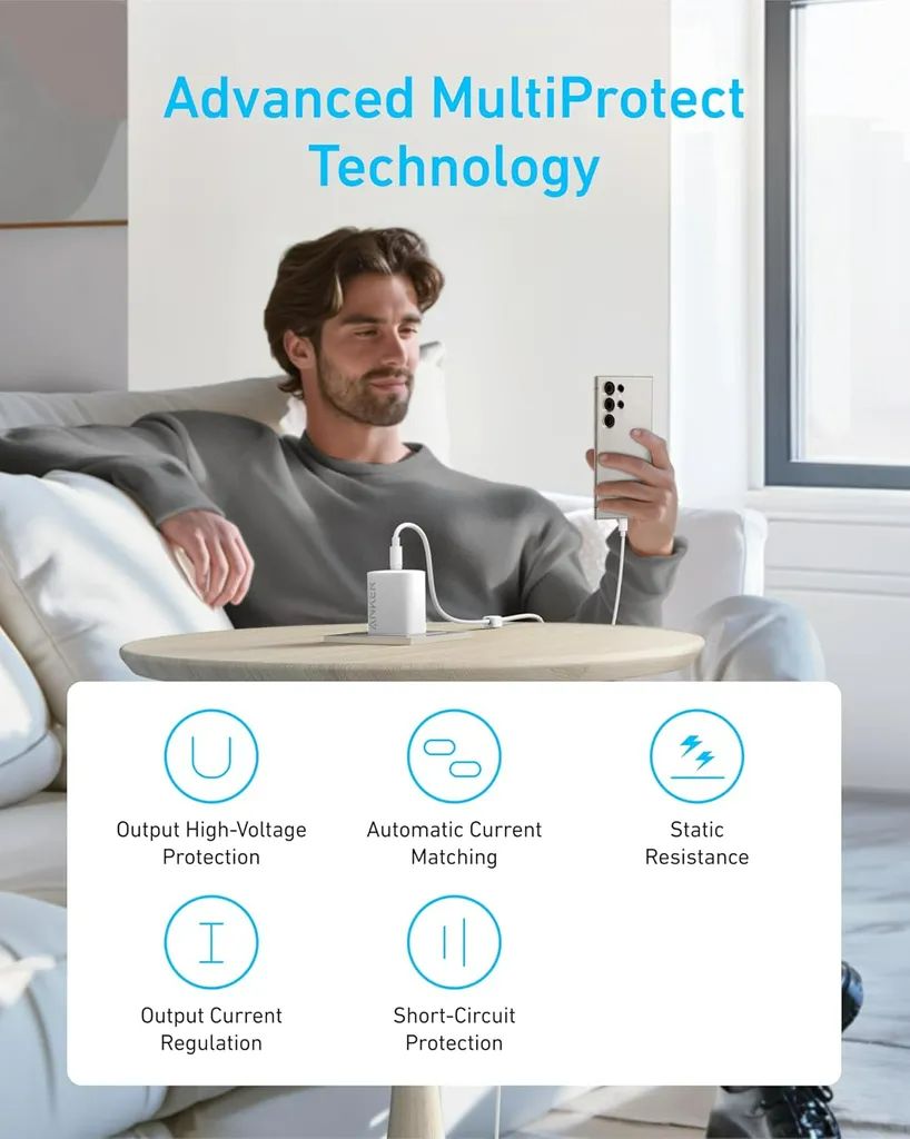 SiGN Pikalaturi Google Pixel 10 Pro XL:lle USB-C 45W + 2m USB-C-kaapeli, 3A, 60W – Valkoinen