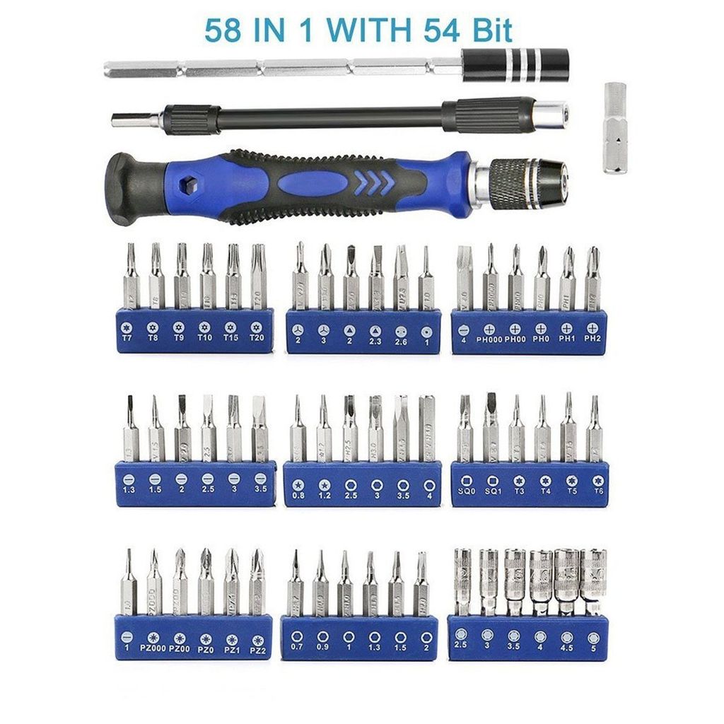 SiGN 58-in-1 Universal Verktyg och Reparationssats till Mobil, Surfplatta & Laptop