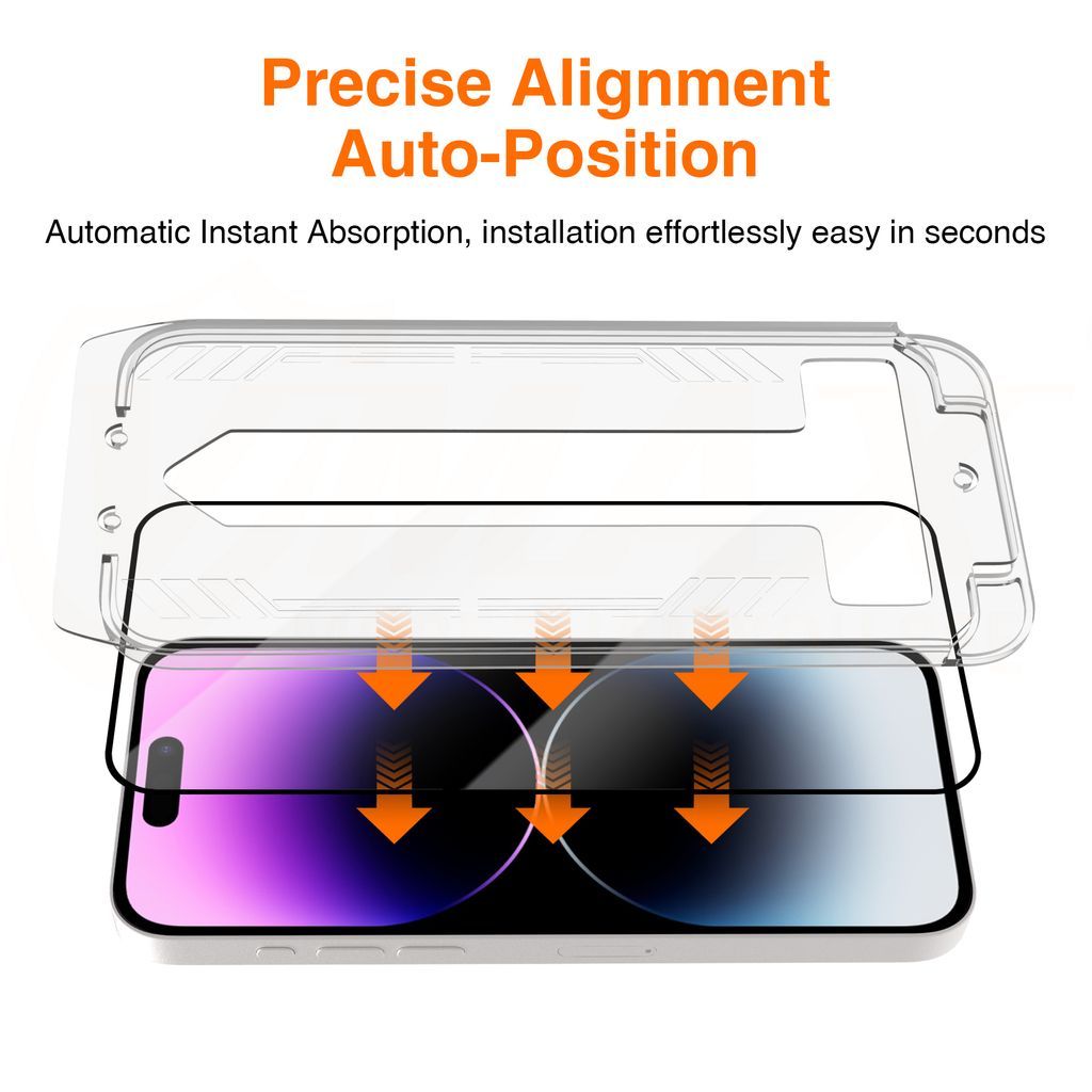 SiGN Skærmbeskytter iPhone 13 Pro Max/14 Plus – EZ Apply med støvfri applikator, 2-Pak