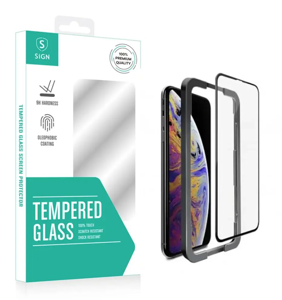 SiGN Skjermbeskytter iPhone 15 Pro Max – EZ Apply med Støvfri Applikator