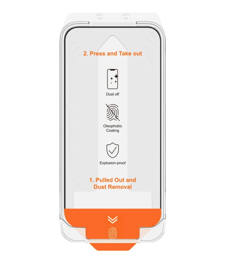 SiGN Skjermbeskytter iPhone 15 Pro Max – EZ Apply med Støvfri Applikator