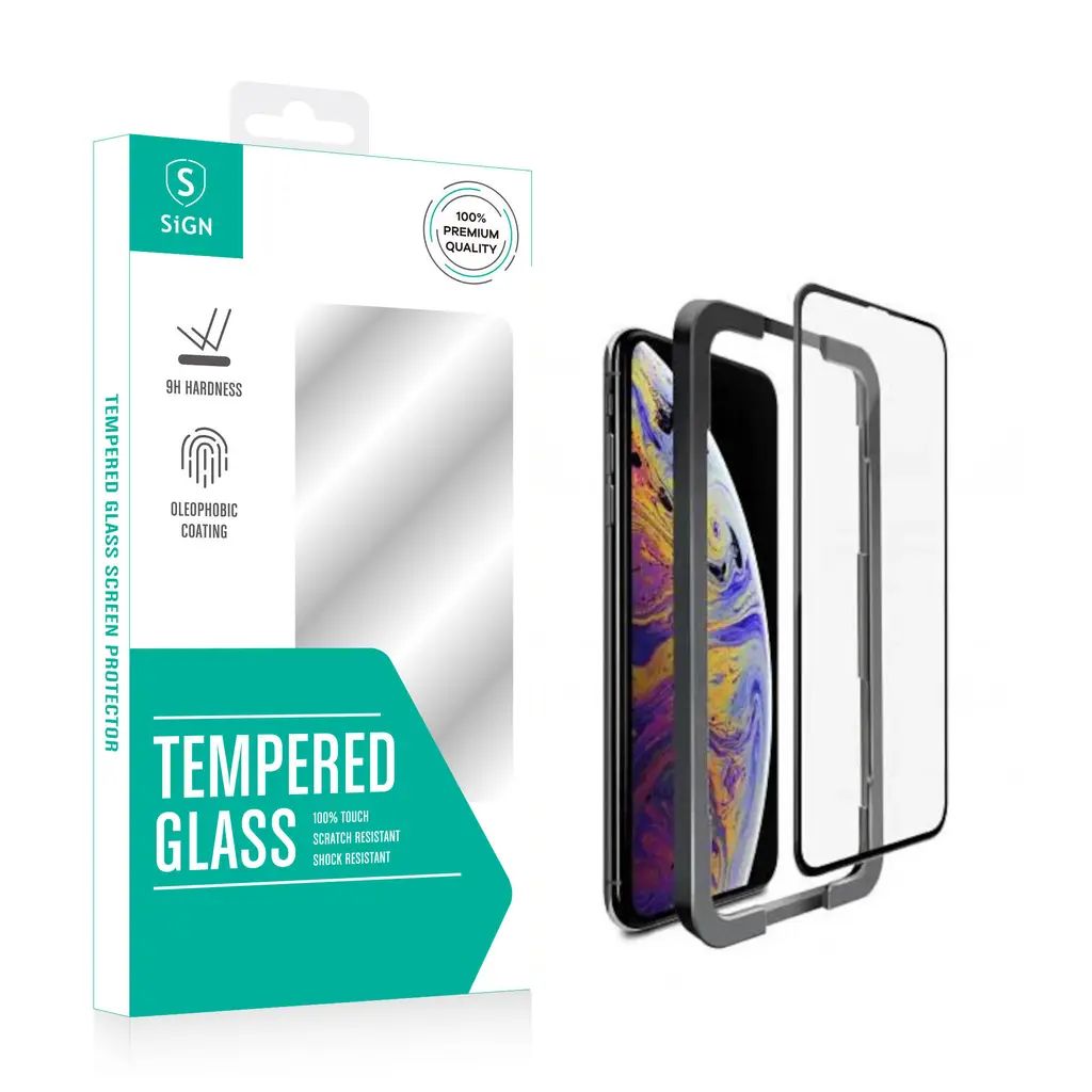 SiGN Skjermbeskytter iPhone 15 Pro – EZ Apply med støvfri applikator