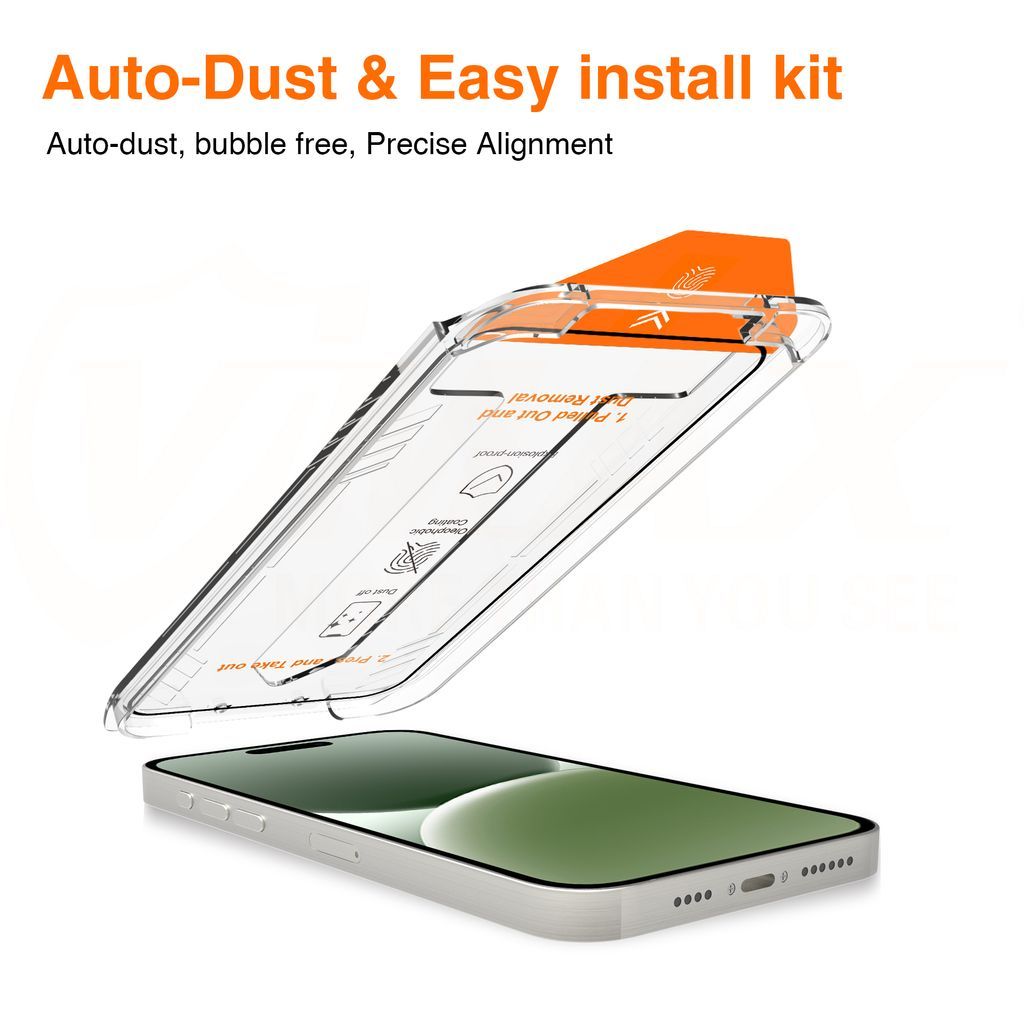 SiGN Skärmskydd iPhone 16 Pro – EZ Apply med dammfri applikator, 2-pack