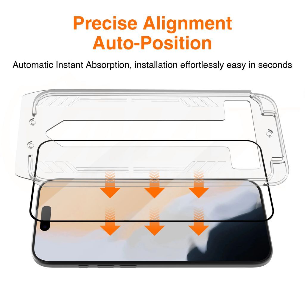 SiGN Skjermbeskytter iPhone 17 Pro – EZ Apply med støvfri applikator, 2-paking