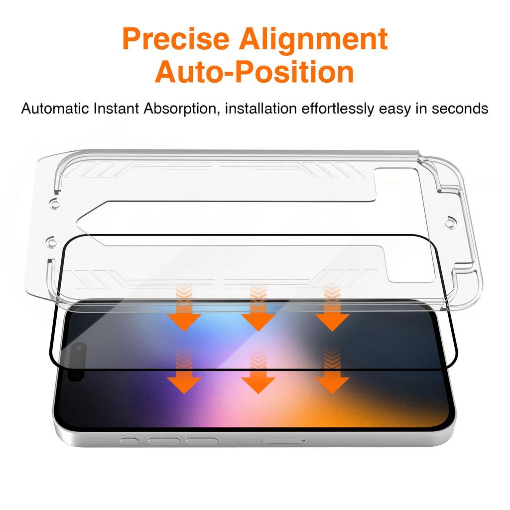 SiGN Skjermbeskytter iPhone 17 Pro Max – EZ Apply med støvfri applikator, 2-paking