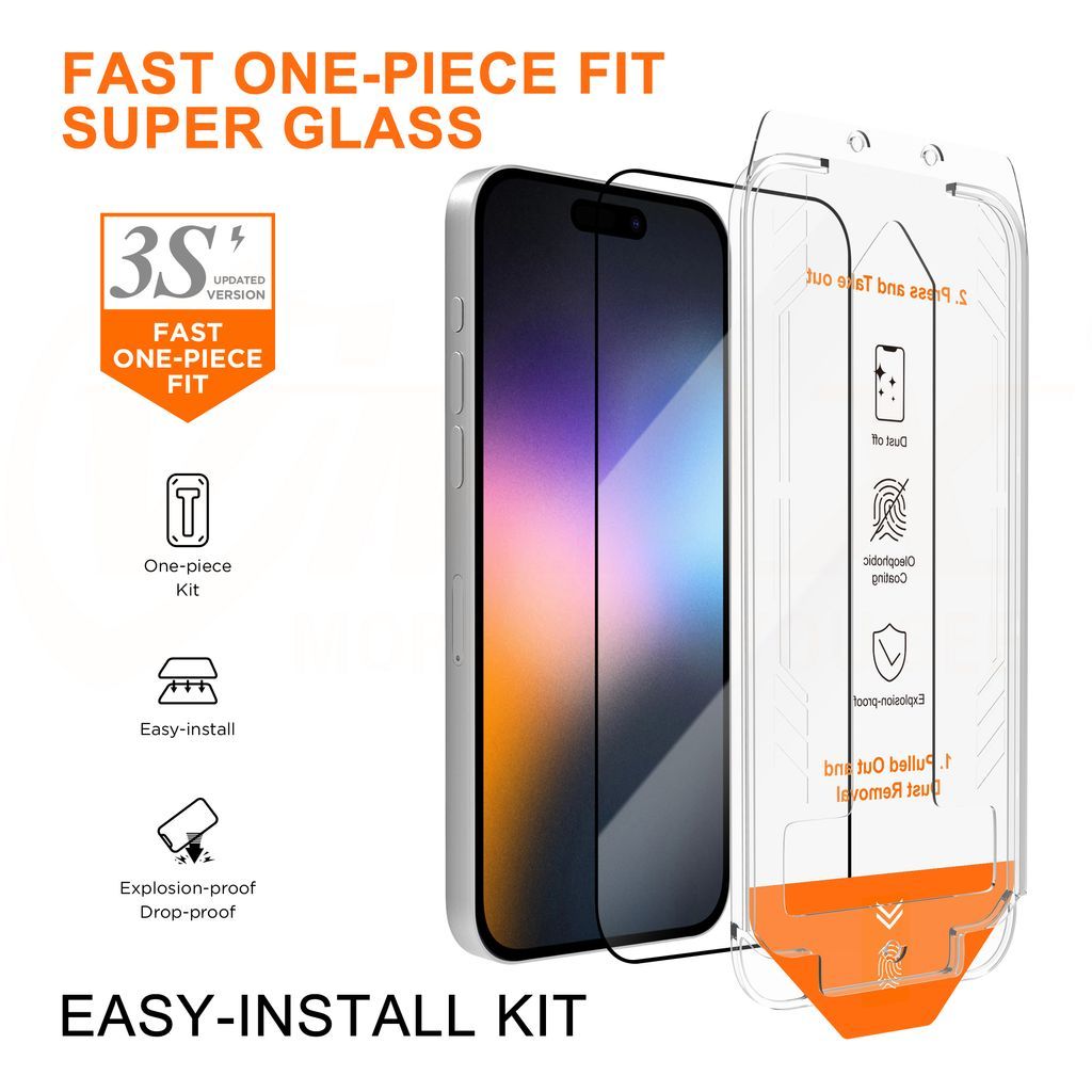 SiGN Skjermbeskytter iPhone 17 Pro Max – EZ Apply med støvfri applikator, 2-paking