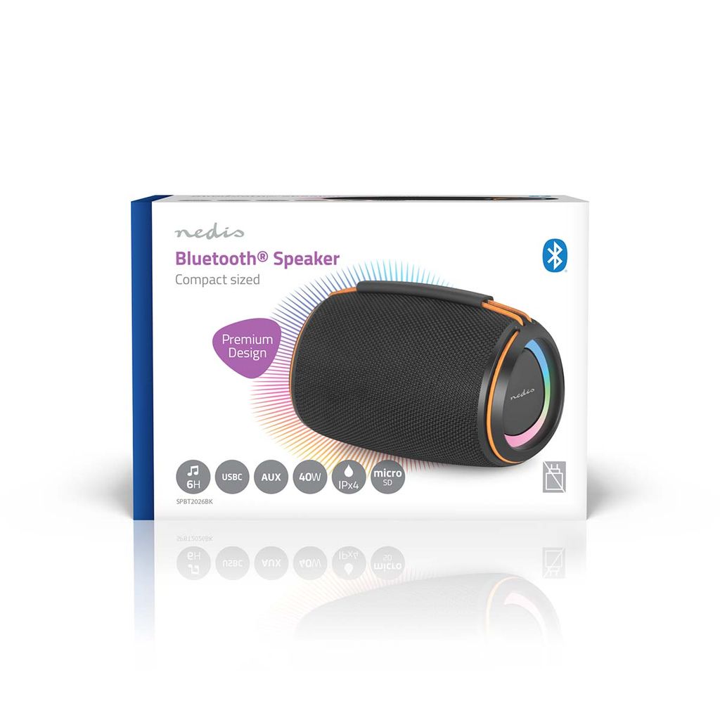 Nedis Bluetooth Högtalare, 40 W - Svart